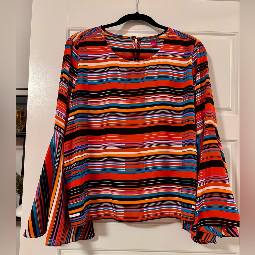 Vince Camuto Colorful Striped Blouse